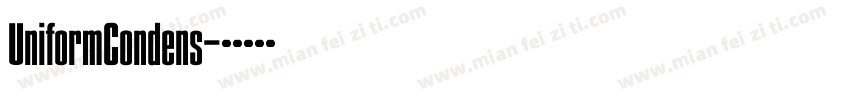 UniformCondens字体转换
