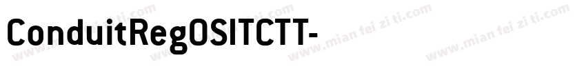 ConduitRegOSITCTT字体转换