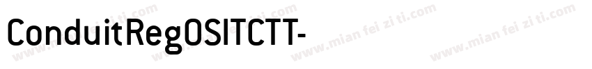 ConduitRegOSITCTT字体转换
