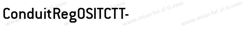 ConduitRegOSITCTT字体转换