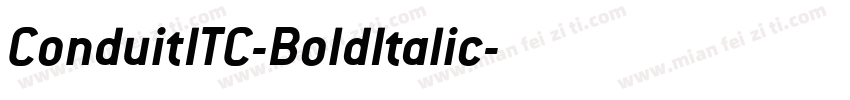 ConduitITC-BoldItalic字体转换