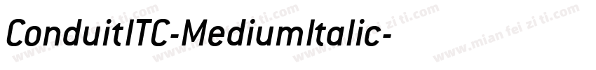 ConduitITC-MediumItalic字体转换
