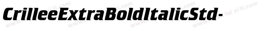 CrilleeExtraBoldItalicStd字体转换