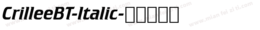 CrilleeBT-Italic字体转换