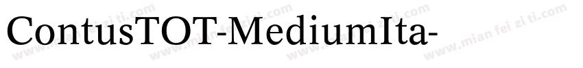 ContusTOT-MediumIta字体转换