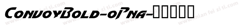 ConvoyBold-oPna字体转换