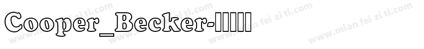 Cooper_Becker字体转换