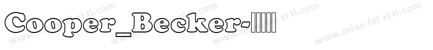 Cooper_Becker字体转换