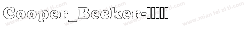 Cooper_Becker字体转换