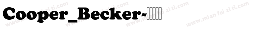 Cooper_Becker字体转换