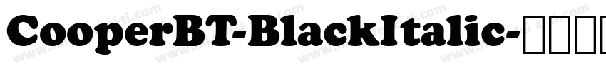 CooperBT-BlackItalic字体转换