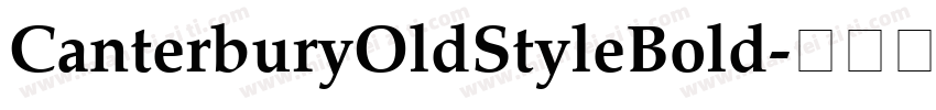 CanterburyOldStyleBold字体转换