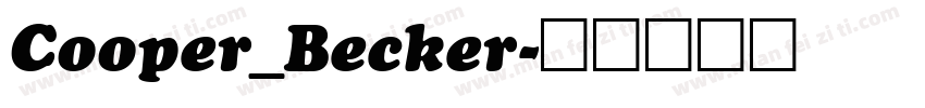 Cooper_Becker字体转换