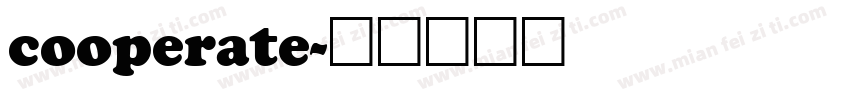 cooperate字体转换