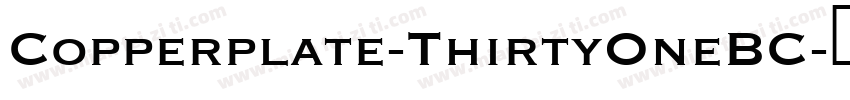 Copperplate-ThirtyOneBC字体转换