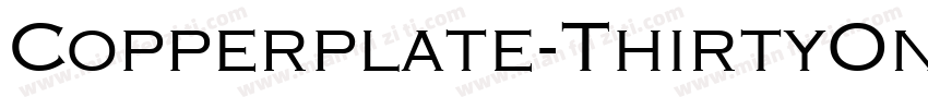Copperplate-ThirtyOneBC字体转换