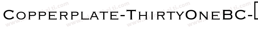 Copperplate-ThirtyOneBC字体转换