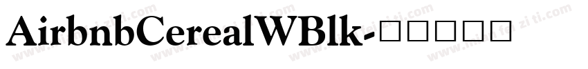 AirbnbCerealWBlk字体转换