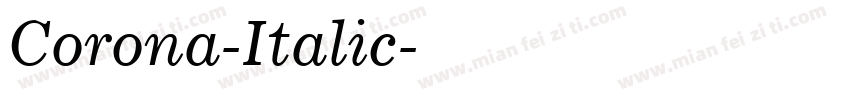 Corona-Italic字体转换