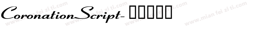 CoronationScript字体转换