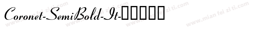 Coronet-SemiBold-It字体转换