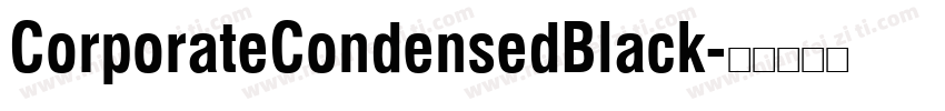 CorporateCondensedBlack字体转换