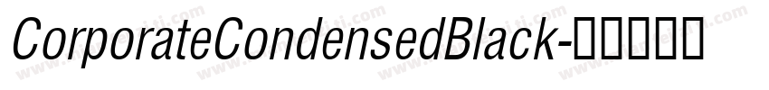 CorporateCondensedBlack字体转换