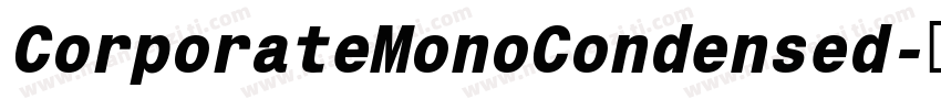 CorporateMonoCondensed字体转换