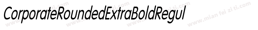 CorporateRoundedExtraBoldRegularSWF字体转换