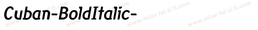 Cuban-BoldItalic字体转换