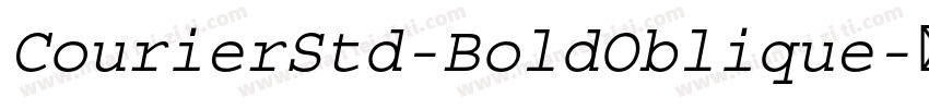 CourierStd-BoldOblique字体转换