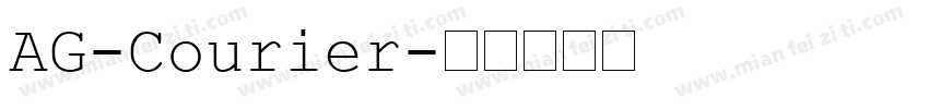 AG-Courier字体转换