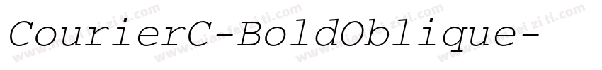 CourierC-BoldOblique字体转换