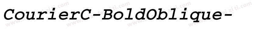 CourierC-BoldOblique字体转换