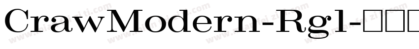 CrawModern-Rgl字体转换