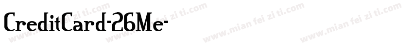 CreditCard-26Me字体转换