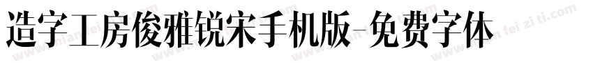 造字工房俊雅锐宋手机版字体转换