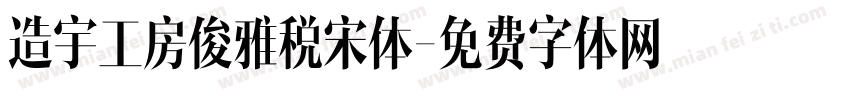 造宇工房俊雅税宋体字体转换