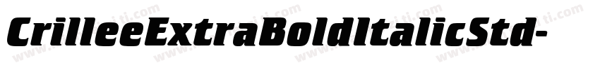 CrilleeExtraBoldItalicStd字体转换