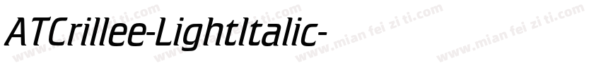 ATCrillee-LightItalic字体转换