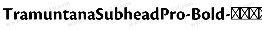 TramuntanaSubheadPro-Bold字体转换