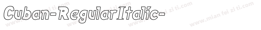 Cuban-RegularItalic字体转换