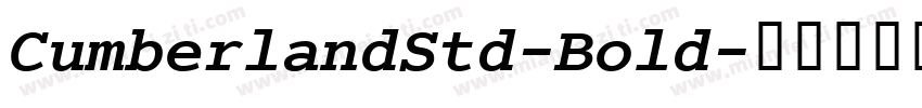 CumberlandStd-Bold字体转换