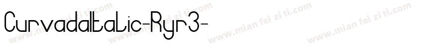 CurvadaItalic-Ryr3字体转换