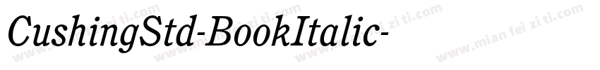 CushingStd-BookItalic字体转换