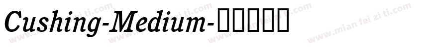 Cushing-Medium字体转换