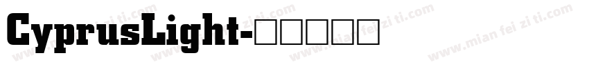 CyprusLight字体转换