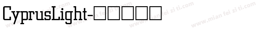 CyprusLight字体转换