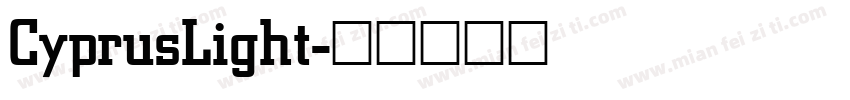 CyprusLight字体转换