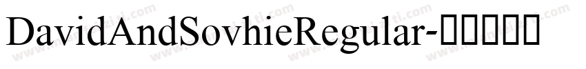 DavidAndSovhieRegular字体转换